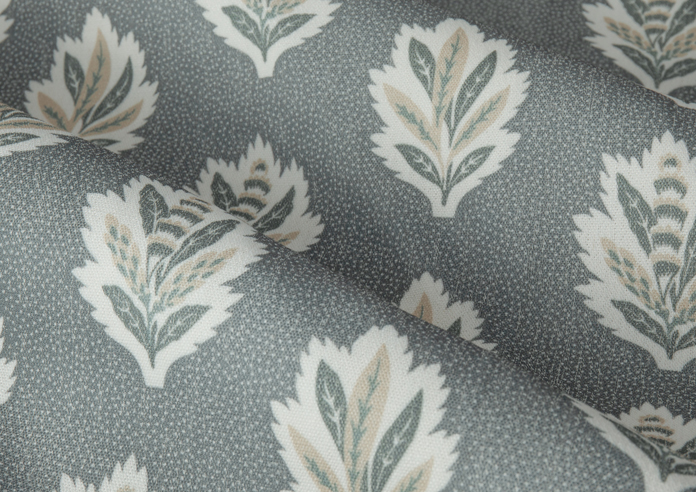 Sessile Leaf Pencil Pleat, Delph Blue - Ready Made Curtains - Image 4